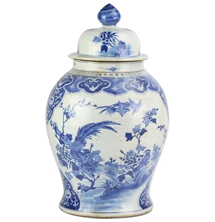 Large Pheasant Ginger Jar
