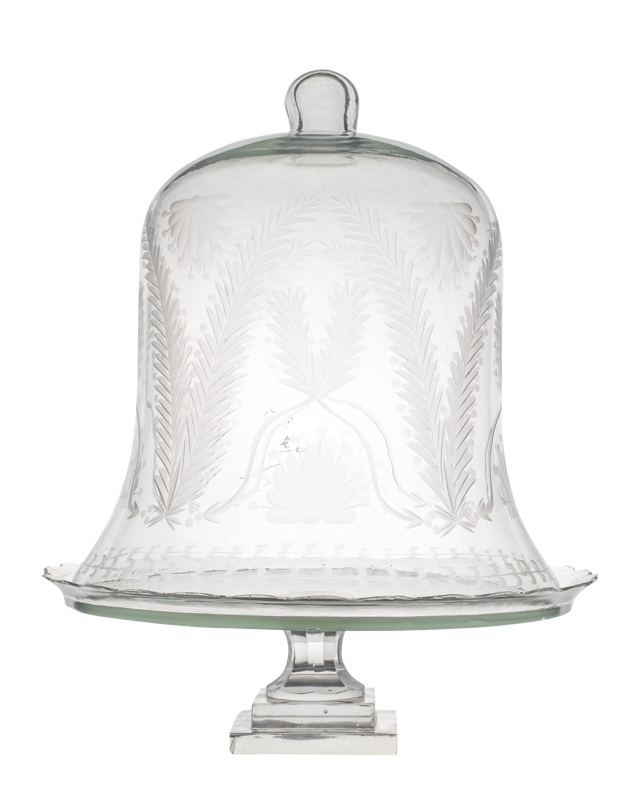 Etched Cake Dome and Platter
