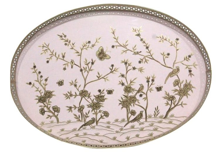 Pink Round Pierced Tray: Final Sale