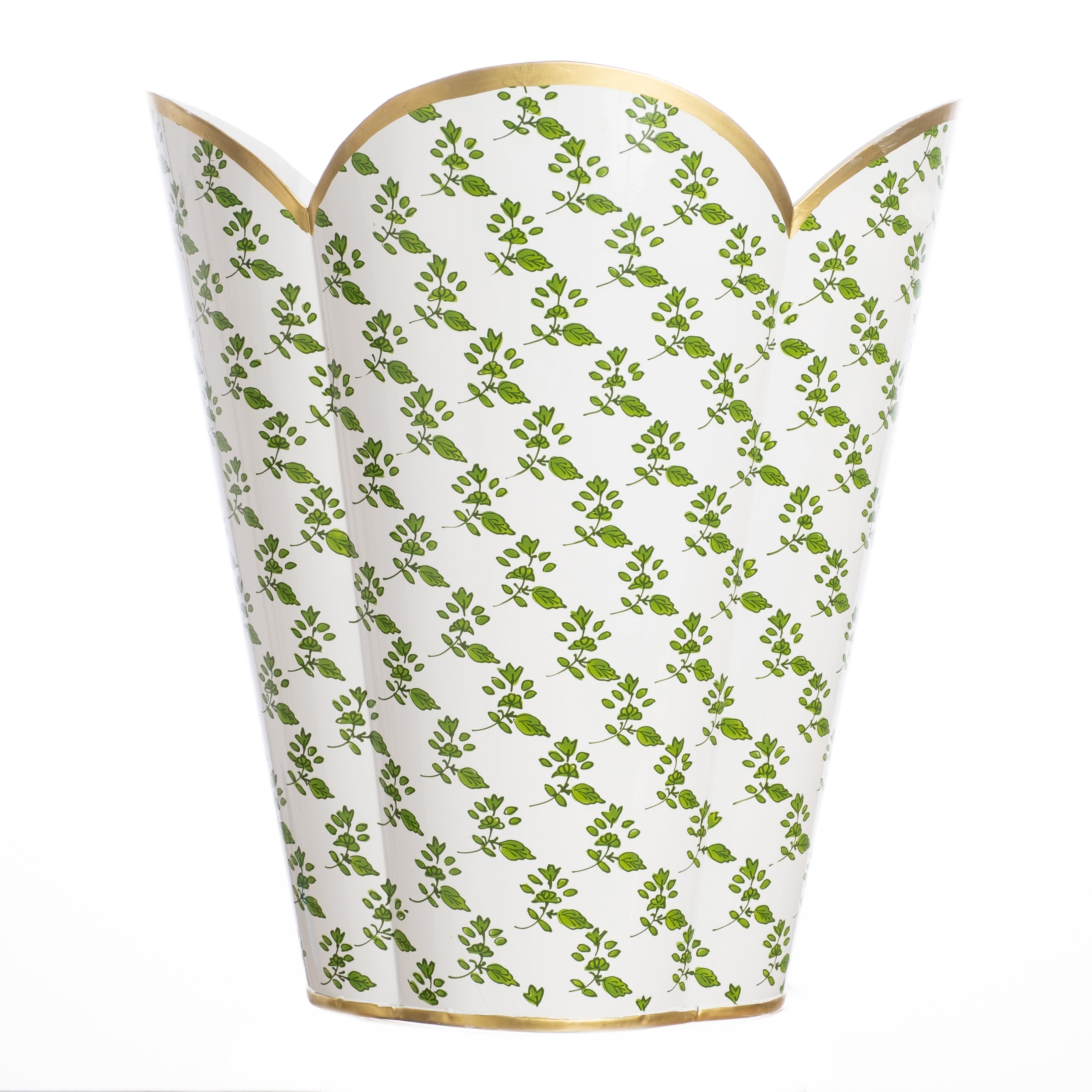 Green Blossom Wastepaper Basket