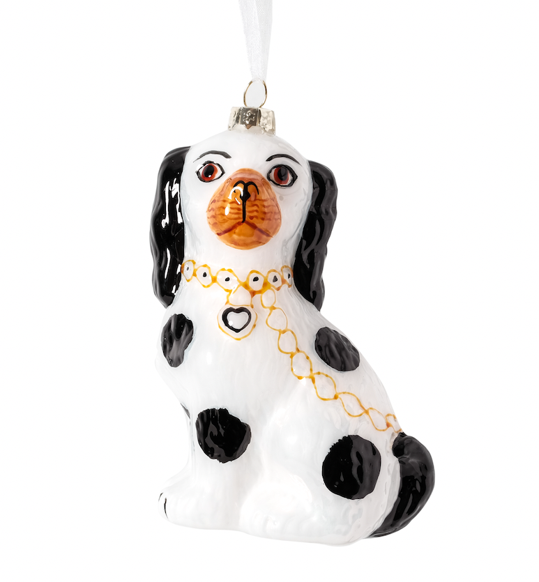 Black Staffordshire Dog Gift Topper
