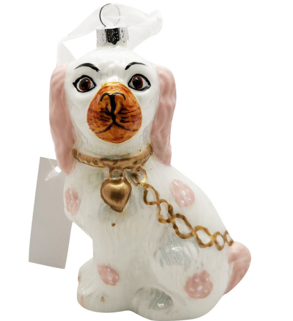 Pink & White Staffordshire Dog