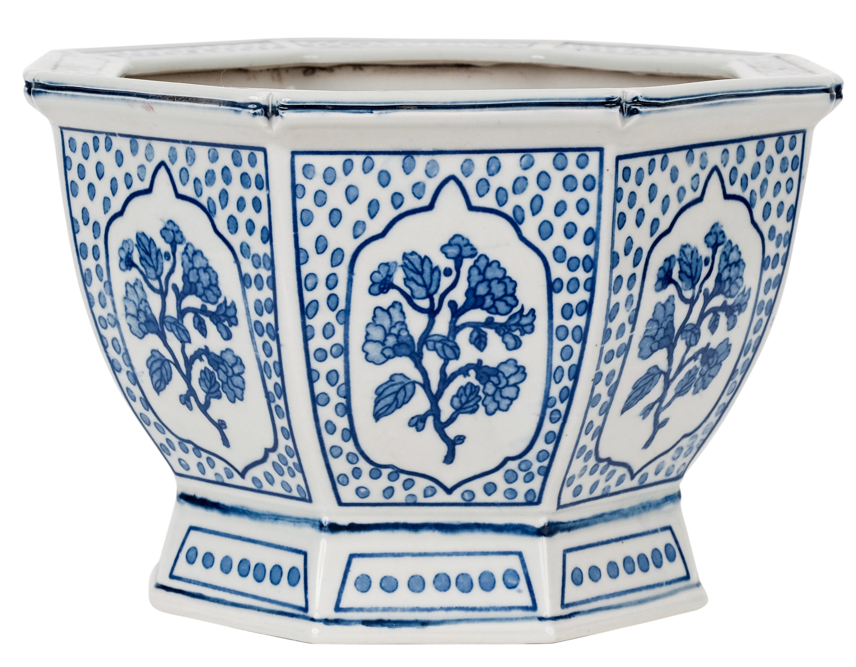 Pomegranate & Magnolia in Porcelain Planter