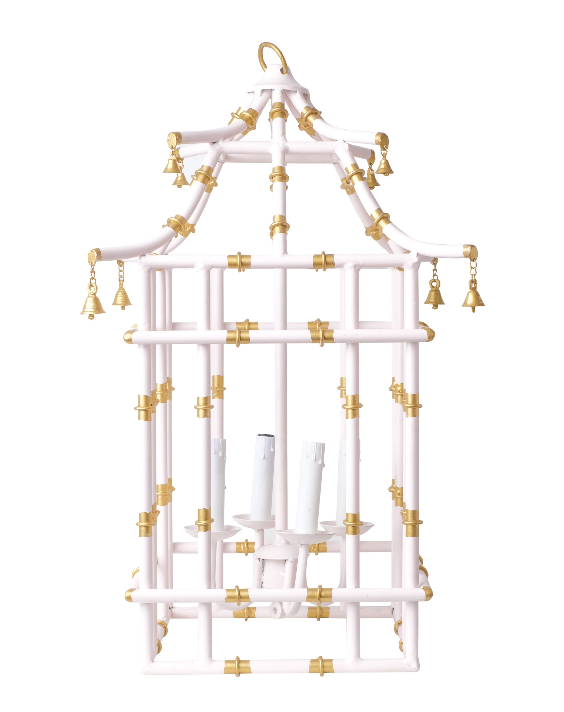 Pale Pink & Gold Bamboo Lantern