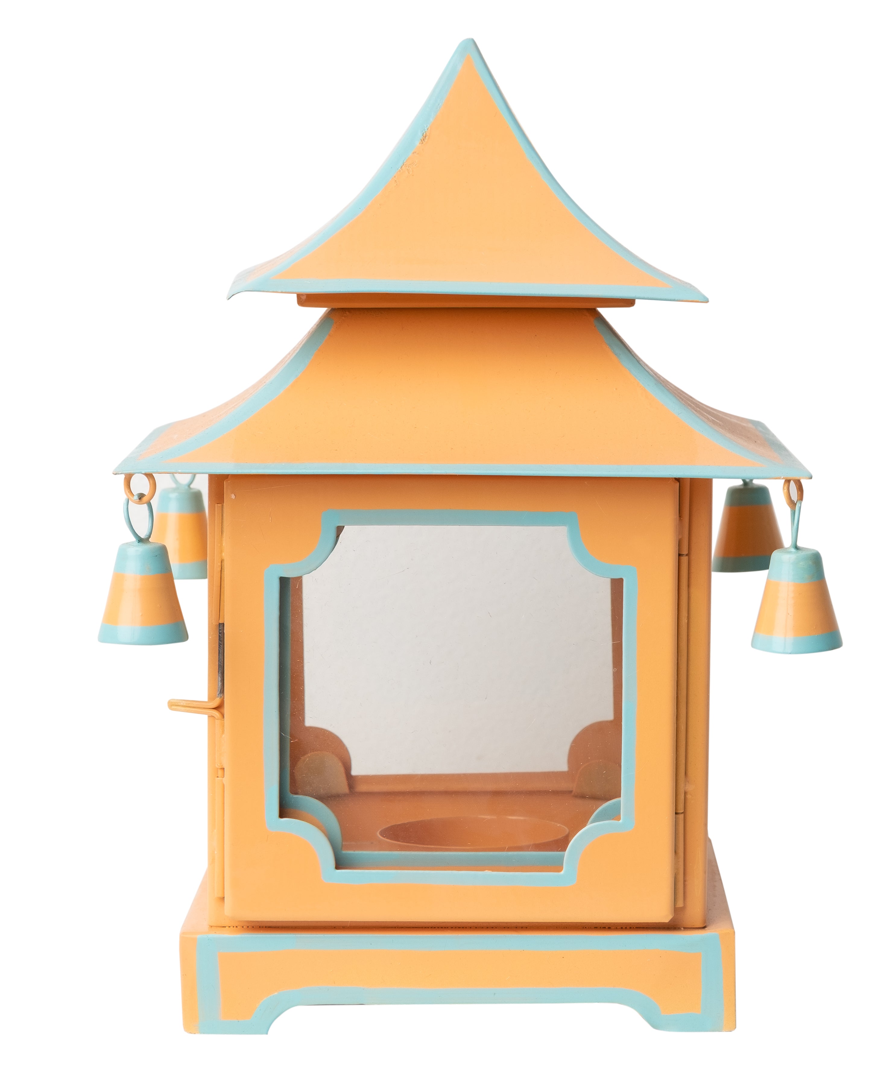 Apricot & Aqua Pagoda Lantern (4 Sizes)