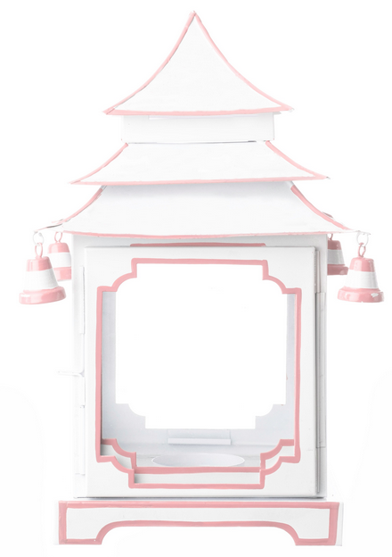 White & Pale Pink Pagoda Lantern