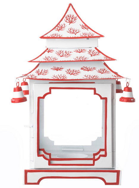 White & Red Coral Pagoda (4 Sizes)