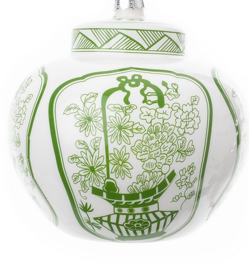 Flat Top Green Jar Ornament