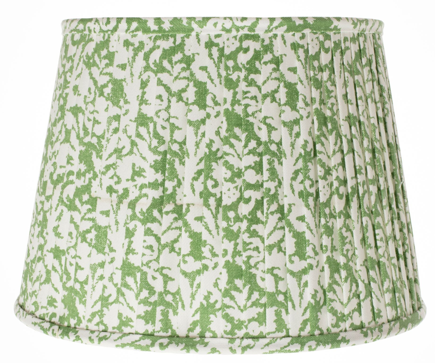 Stunning new pleated kelly green floral/coral lampshade