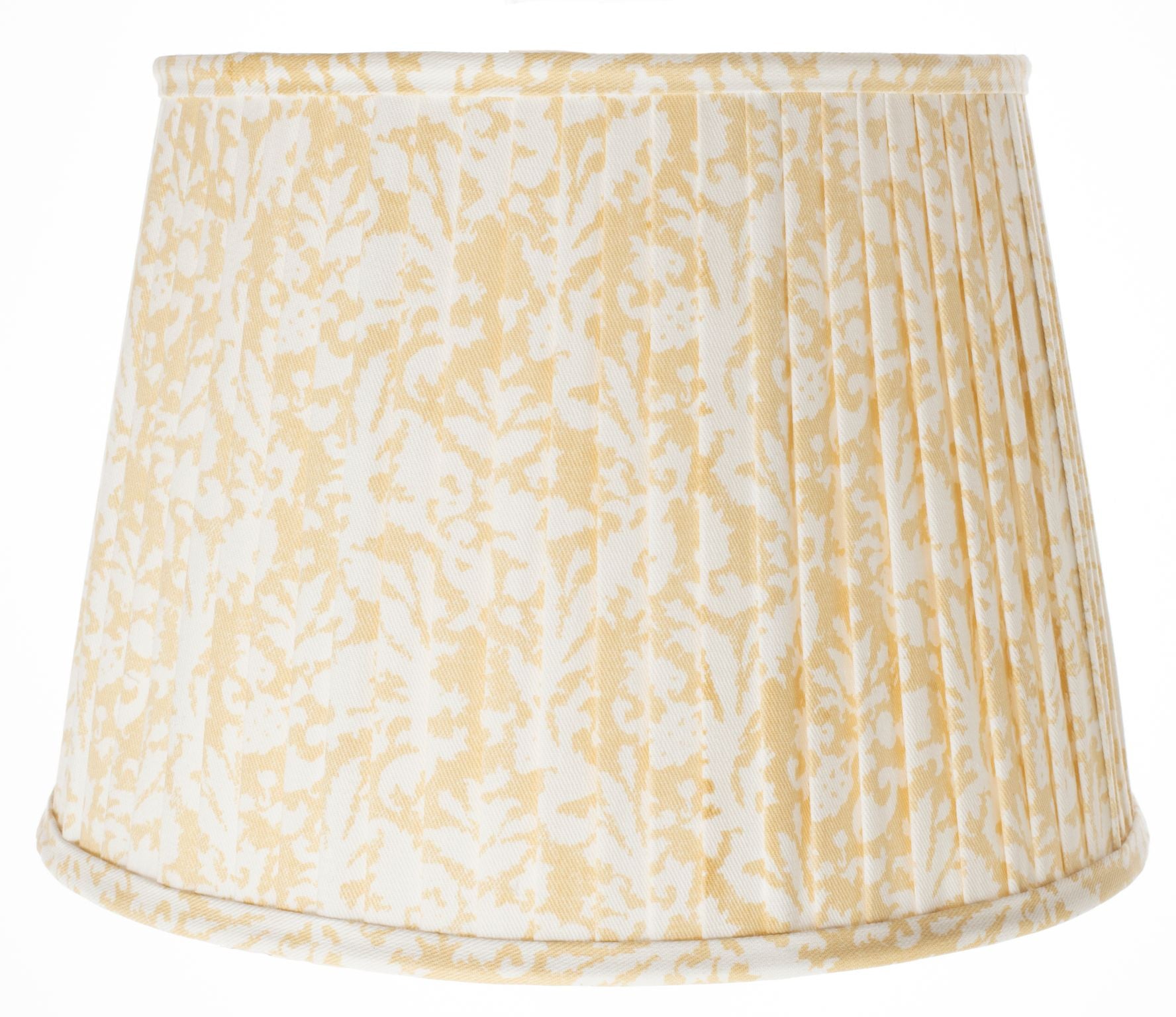 Stunning new pleated soft yellow floral/coral lampshade