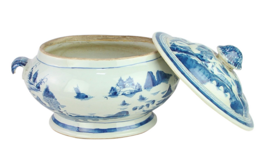 Village Scene Tureen