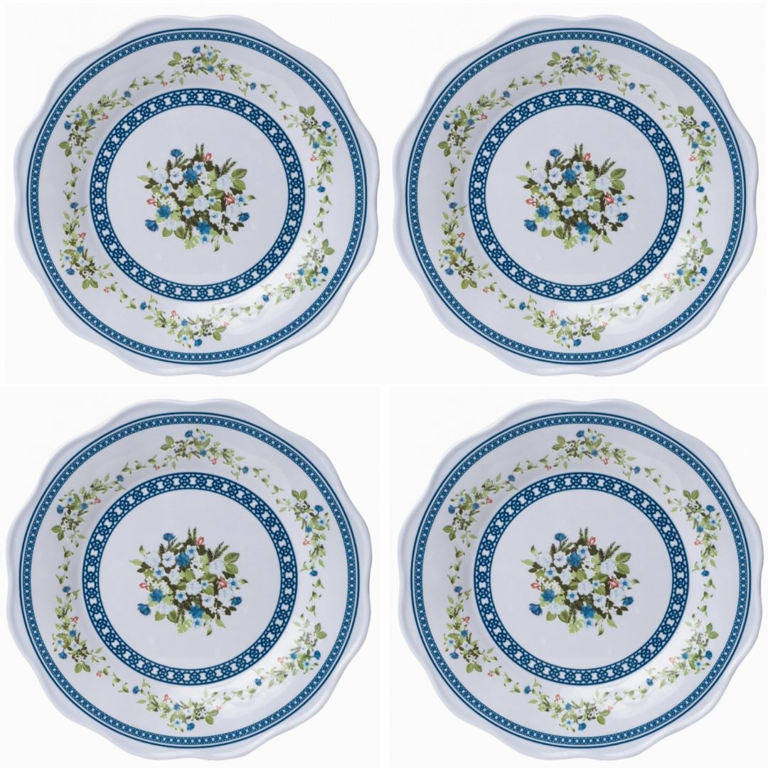 SET OF 12 Trellis and Topiary MELAMINE BOWLS
