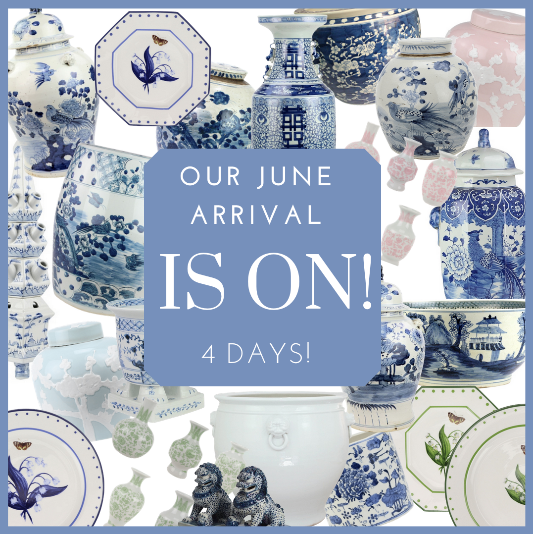 Our June porcelain arrival sale is plus a fun giveaway!