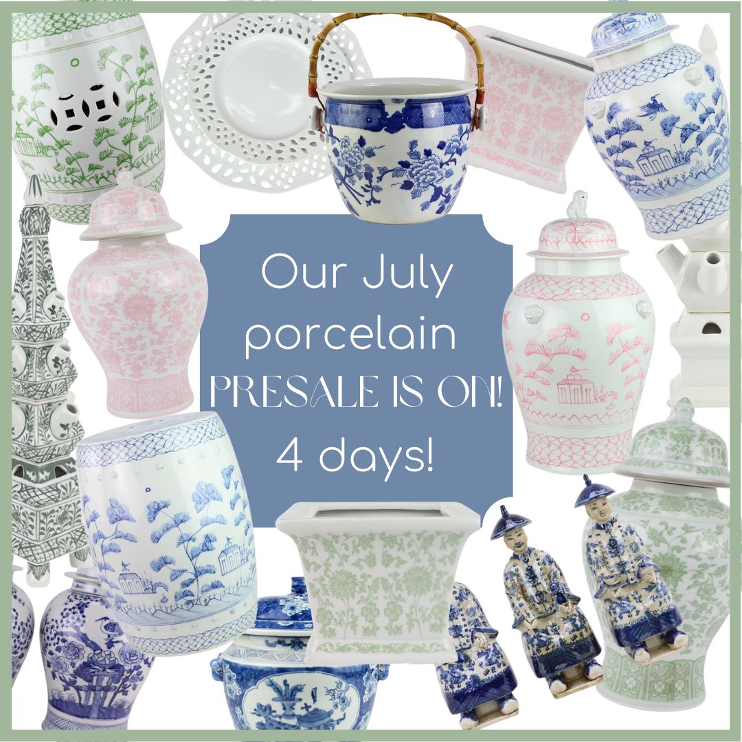Our July porcelain presale is on and a giveaway!