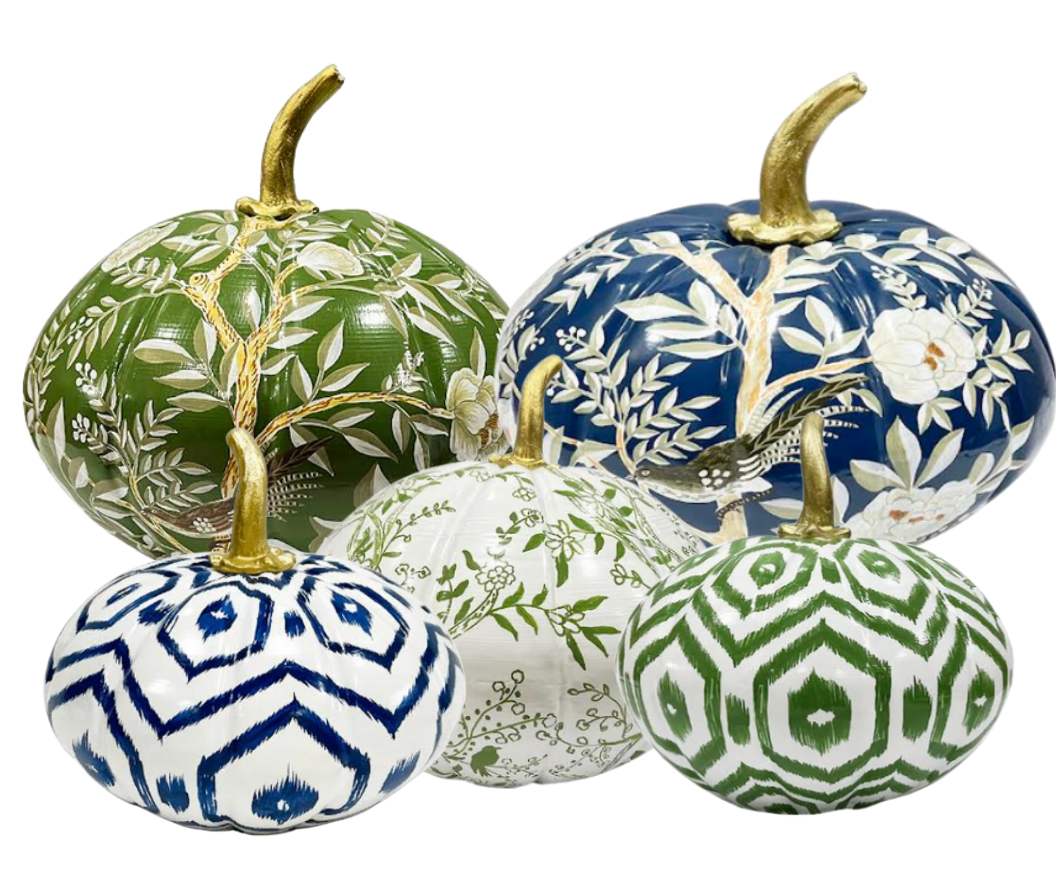 Our presale on our exquisite chinoiserie tole pumpkins starts now plus a giveaway!