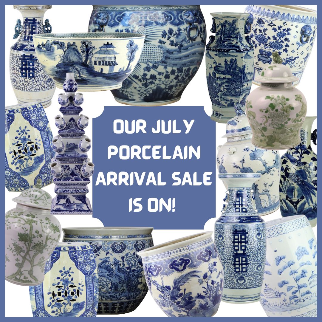 Our extra fabulous July porcelain arrival sale is on!