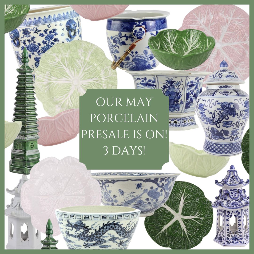 Our incredible May porcelain presale is on and a giveaway!
