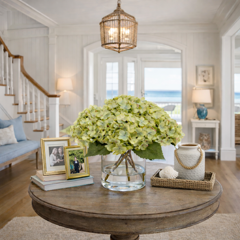 Lifelike Green Hydrangea Arrangement