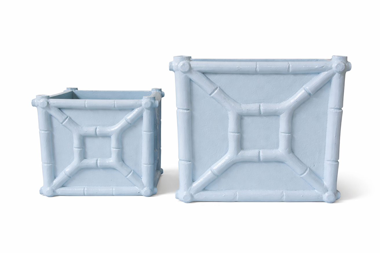 Slate Blue BAMBOO BOX PLANTER