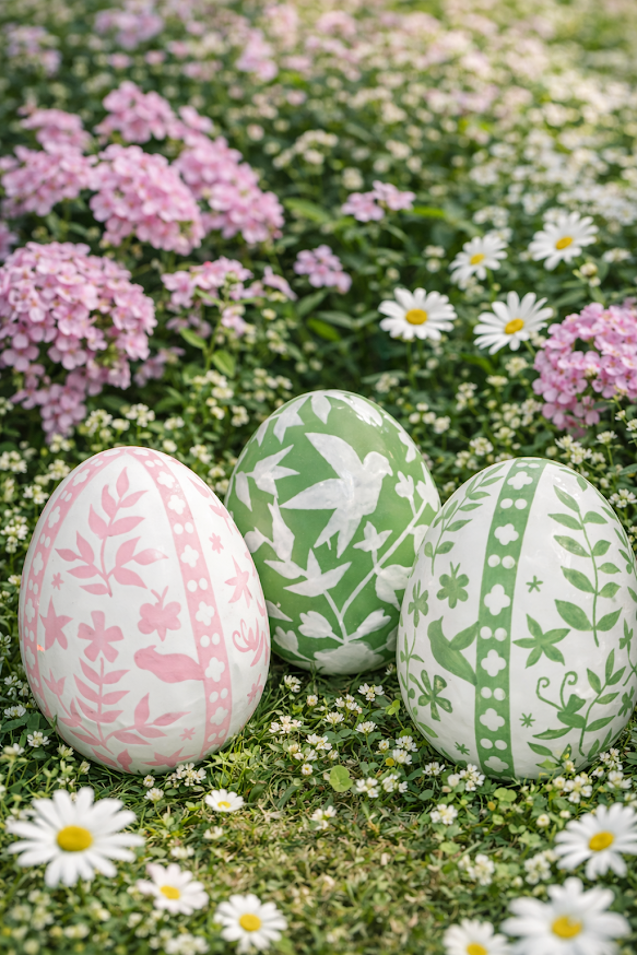Pink Floral & Vine Egg
