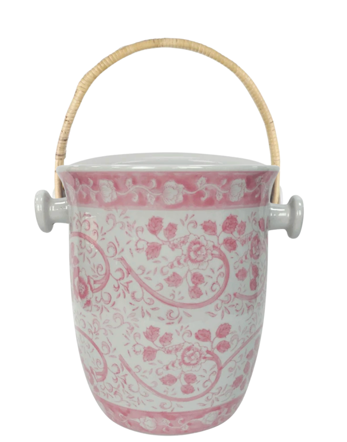 Pink Rose Blossom Ice Bucket