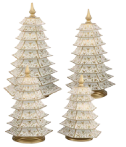 Ivory AND GOLD FLORAL CHINOISERIE TREE