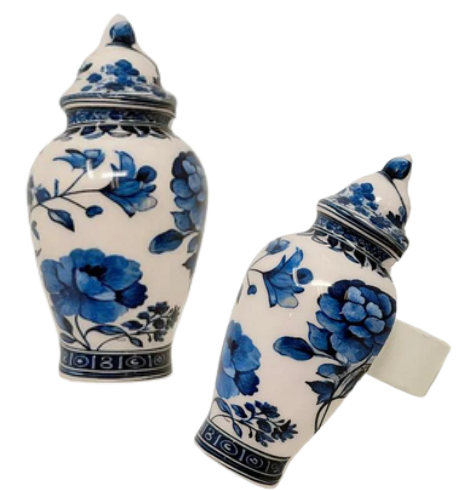 Floral Ginger Jar Napkin Ring