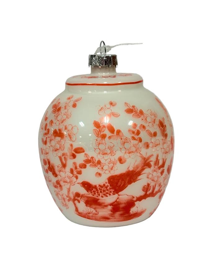 Flat Top Orange Pheasant Ornament