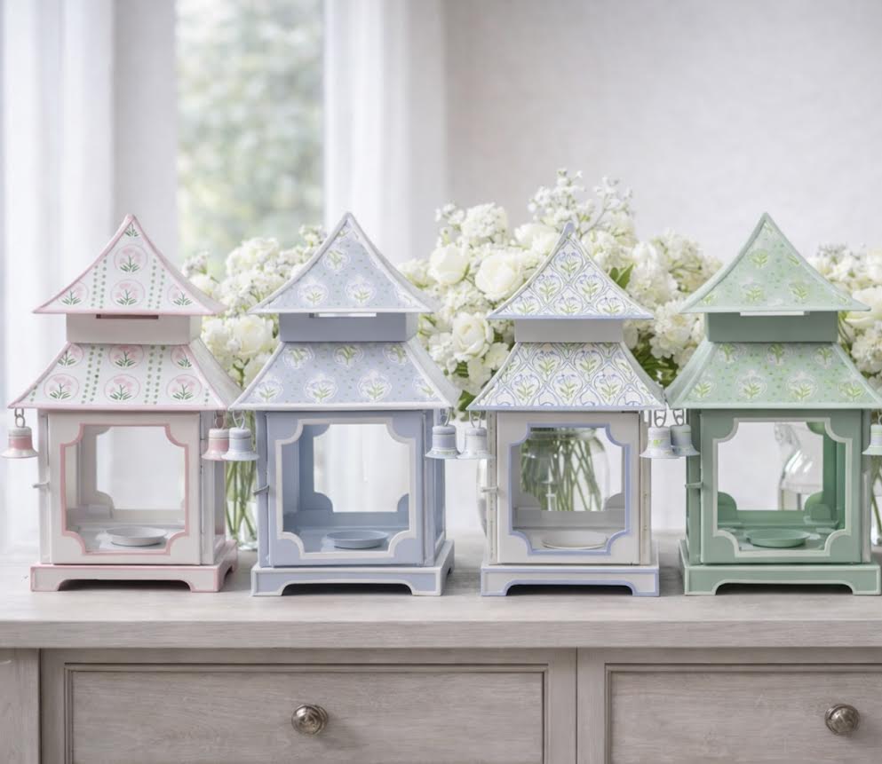 Pink Tulip Pagoda Lantern (3 Sizes)