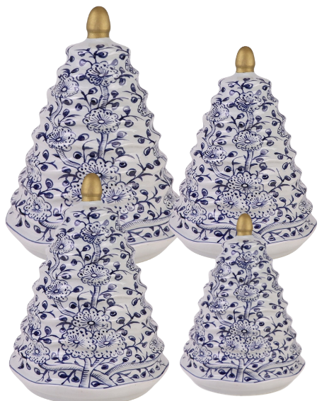 Floral & Vine Porcelain Tree