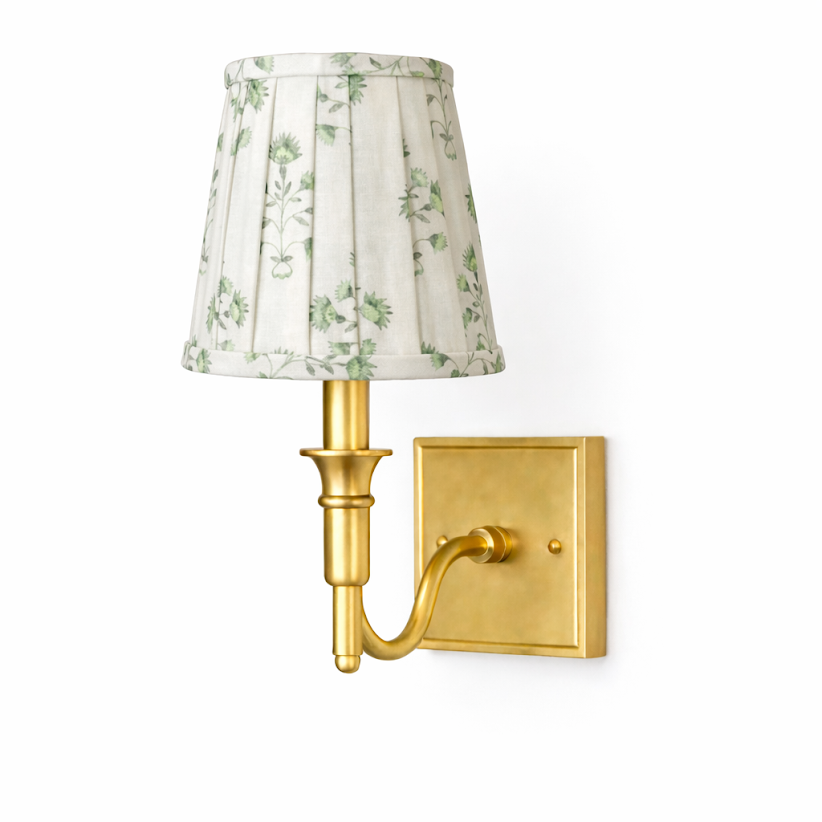 Green Floral Sconce Shade