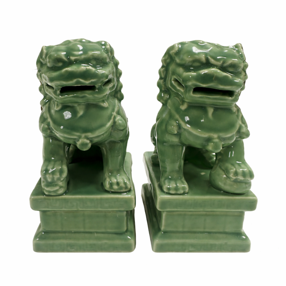 Mini Dark Sage Green Foo Dogs