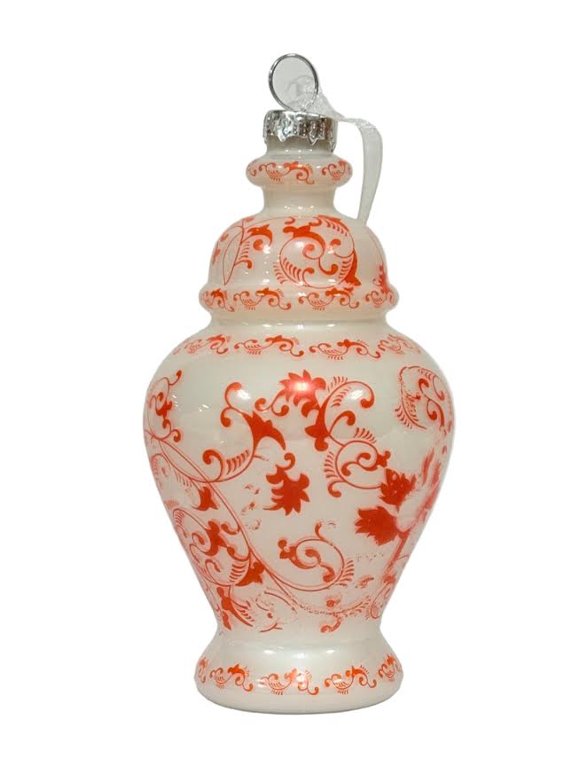 Leaf Jar Orange Ornament