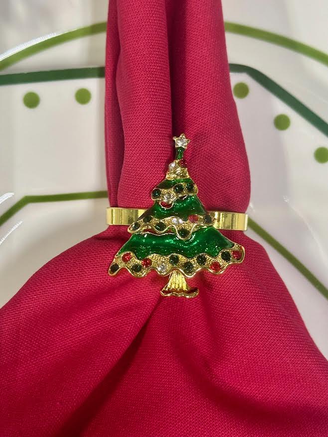 Traditional Christmas Tree Napkin Ring
