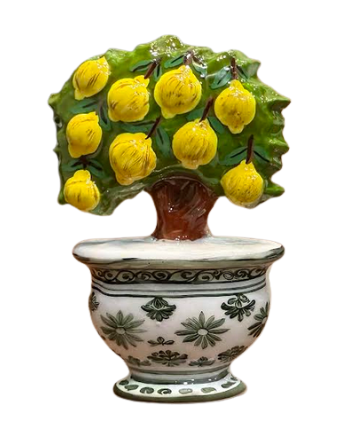 Green Cachepot Lemon Topiary Napkin Ring