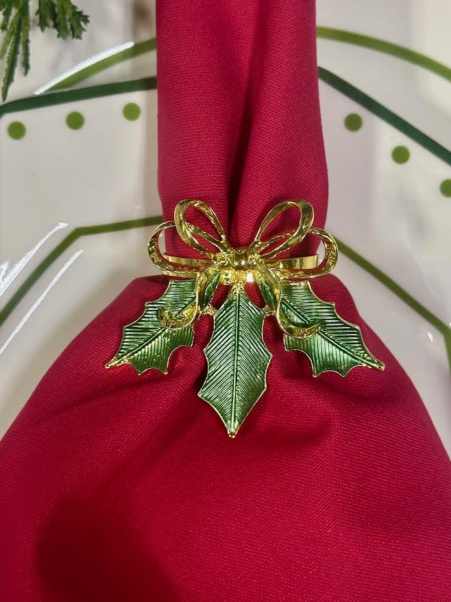 Holly Leaf Napkin Ring