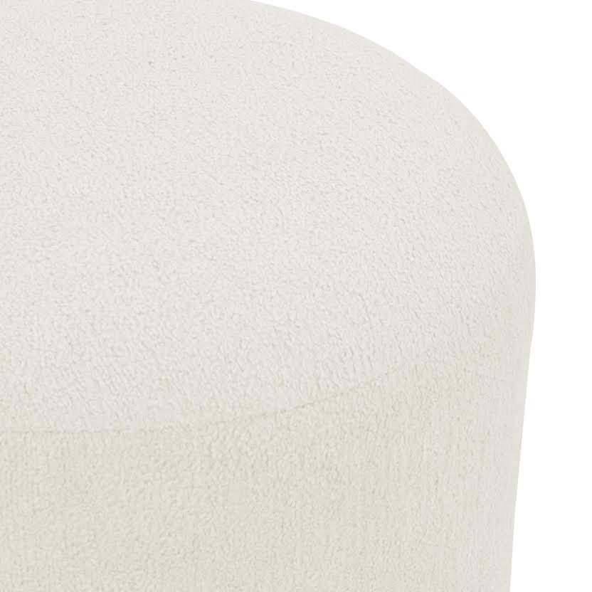 Nikolas Round Boucle Ottoman | Safavieh Couture - SFV4862