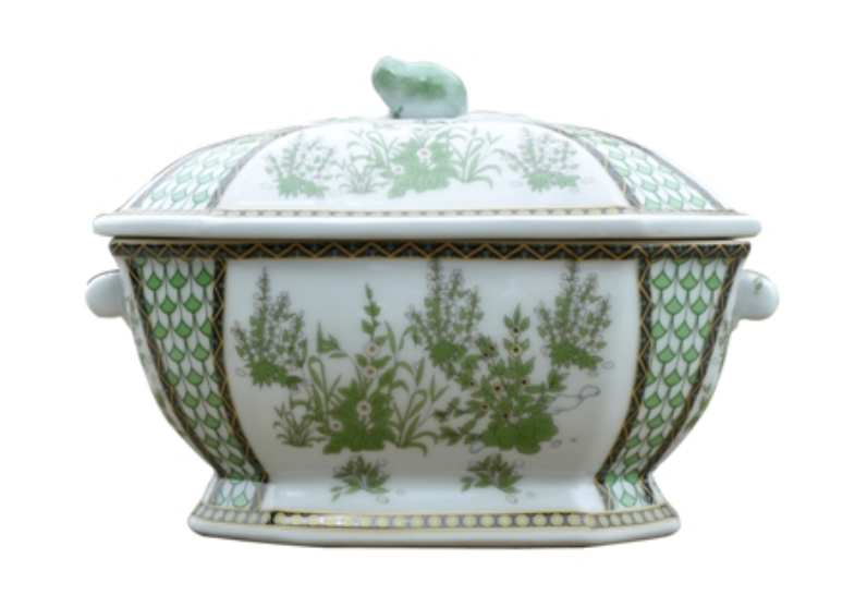 Floral Greenery Soup Tureen