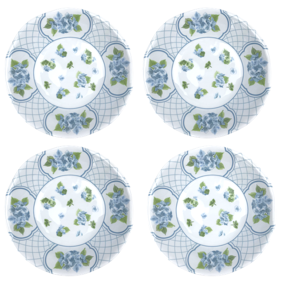 Blue Hydrangea Melamine Dinnerware Collection