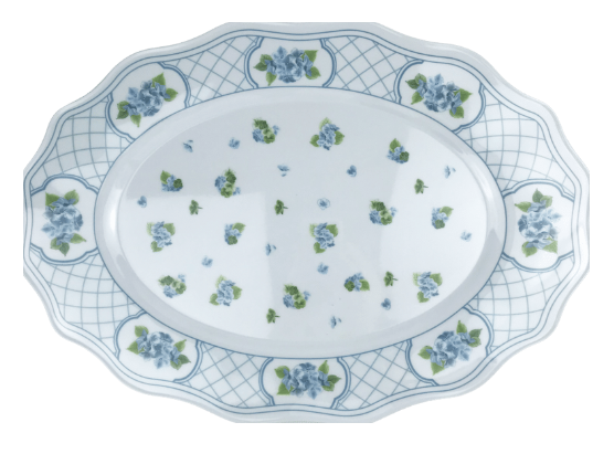 Blue Hydrangea Melamine Dinnerware Collection