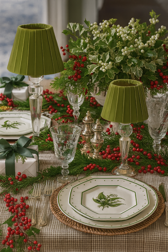 Tall Crystal Rechargeable Lamp with Velvet Pleated Shade