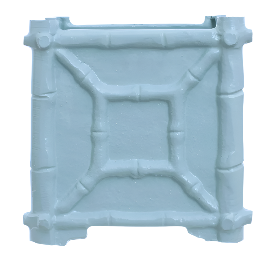 Corn Flower Blue Bamboo Box Planter