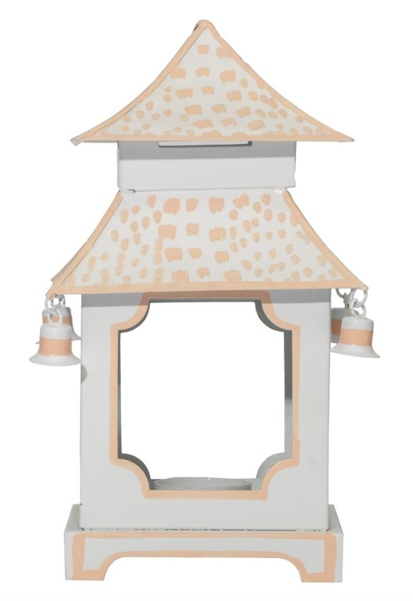 Pale Pink and White Polka Dot Pagoda