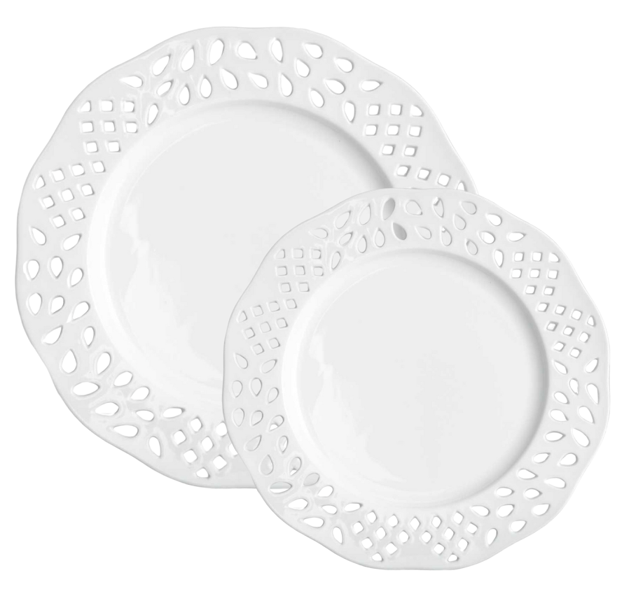 White Pierced Dinnerware