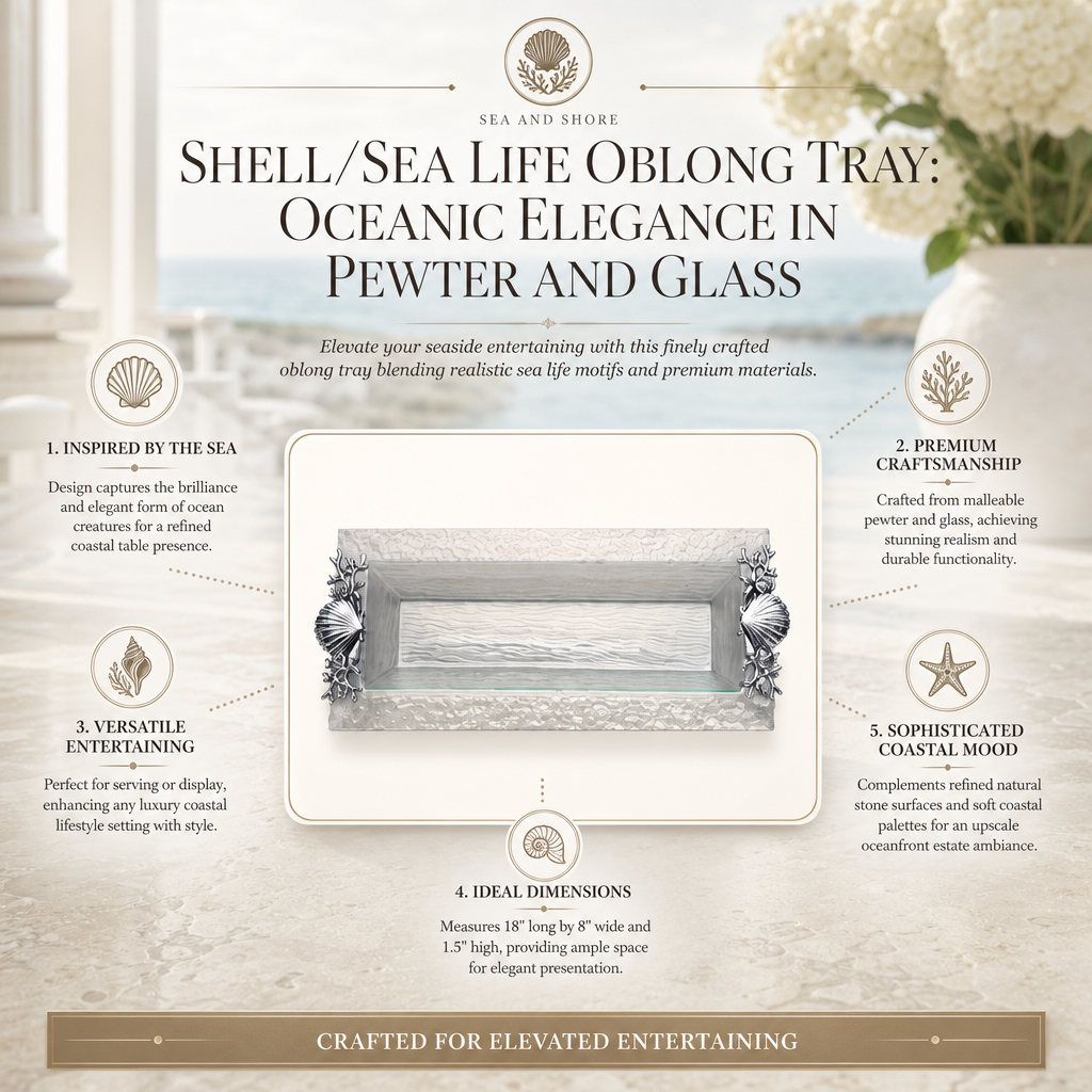 Shell/Sea Life Oblong Tray