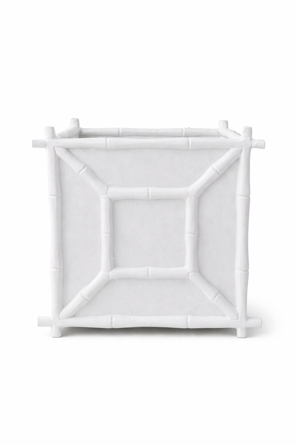 White Bamboo Box Planter