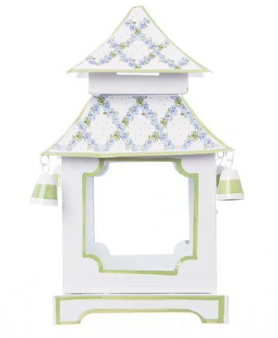 Soft Green Hydrangea Trellis Pagoda Lantern