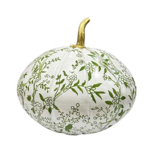 Jumbo Hand-Painted Chinoiserie Pumpkin – 24"