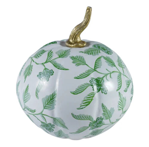 Jumbo Hand-Painted Chinoiserie Pumpkin – 24"