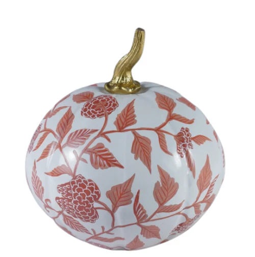 Jumbo Hand-Painted Chinoiserie Pumpkin – 24"